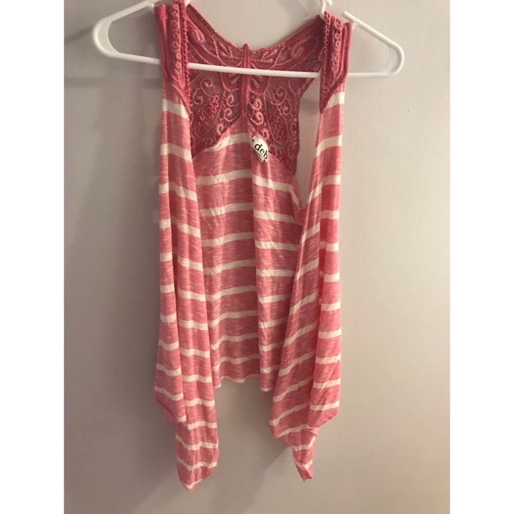Tank top open front cardigan